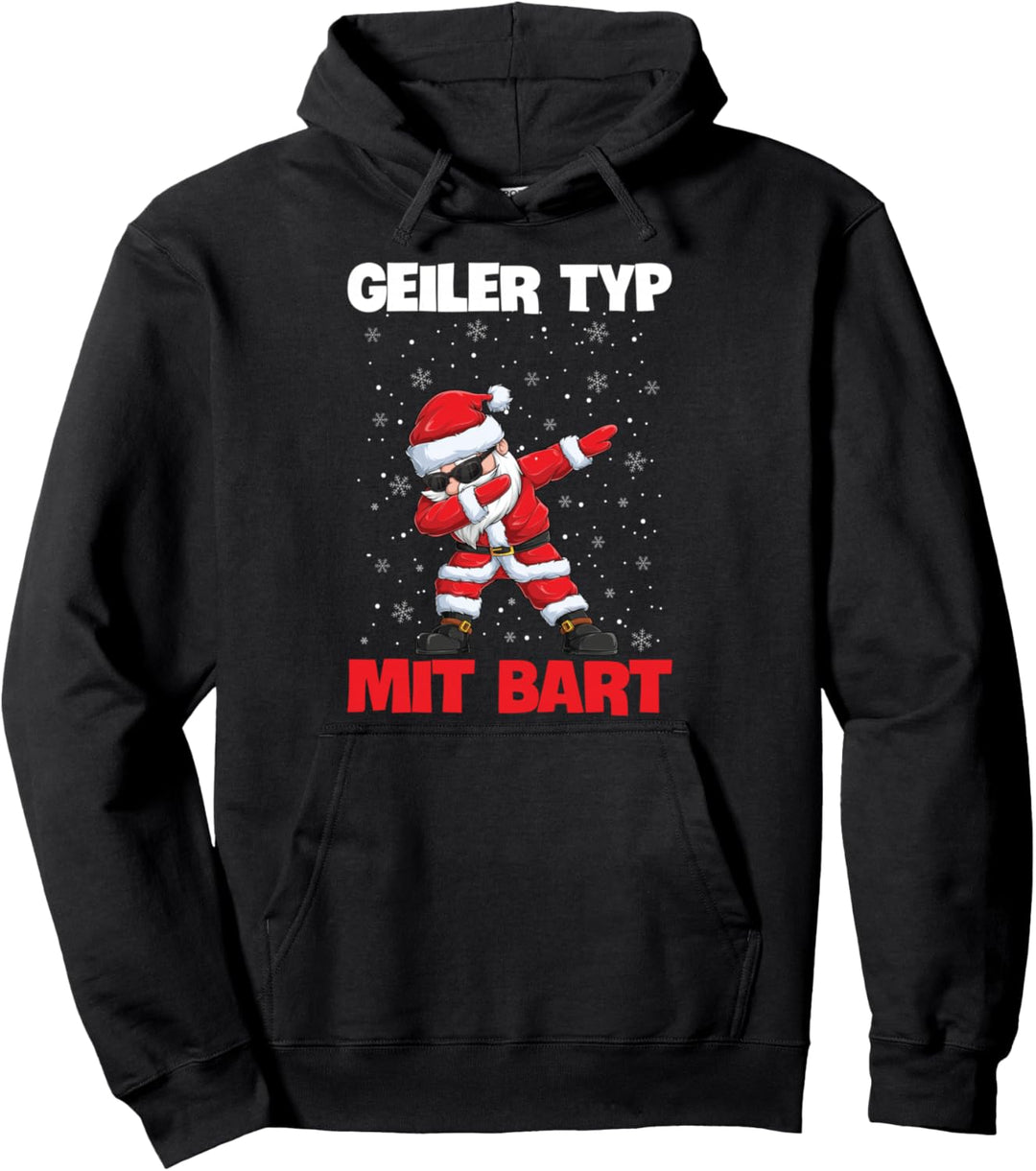 Geiler Typ Mit Bart Weihnachten Weihnachtsmann Bartträger Pullover Hoodie