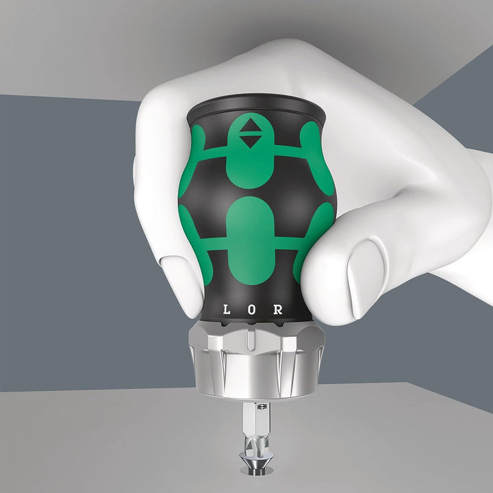 Wera 05008886001 Kraftform Kompakt Stubby Magazin RA 4, Stubby Ratschenschraubendreher mit Bit Magaz