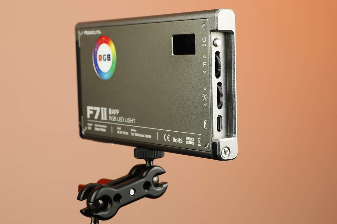 Falcon Eyes F7 II RGB 12W Led Video Licht CRI 96+ 2500K-9000K Support APP Control,HSI/RGB/LEE/Rosco