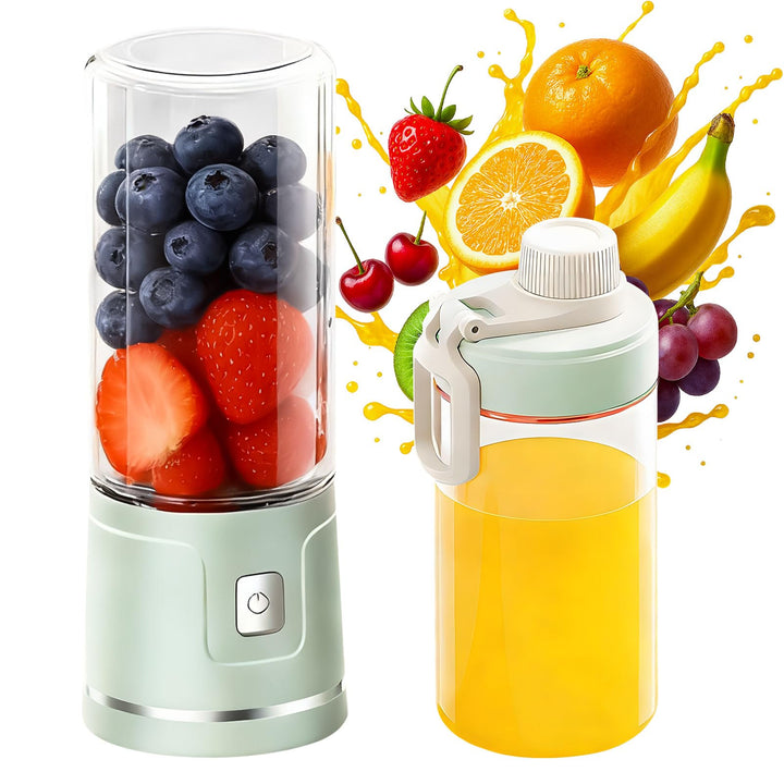 Fresh Juice Tragbarer Mixer,Smoothie Maker to go mit Trinkbecher,450ml Juice Mixer Shaker Blender Fl