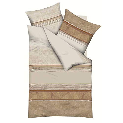 Kaeppel Exklusive Biber Winterbettwäsche - Radiance Streifen – weich, flauschig und pflegeleicht, 2