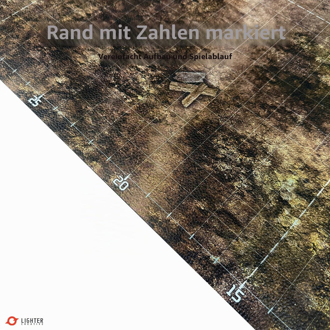 Spielmatte 44 x 60 Matte für WHAoS, 112 x 152 cm, aus Kunstleder, 1,1 mm Dick - Blighted Gloommoor