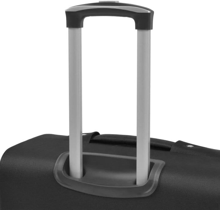 vidaXL 3X Reisekoffer Schwarz Weichgepäck Trolley Handgepäck Kofferset Koffer, Schwarz