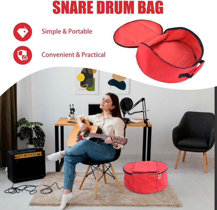 Snare-Drum-Tasche Snare-Drum-gehäuse Tambourin Snare-Drum-gigbag Reise-Organizer-Taschen Aufbewahrun