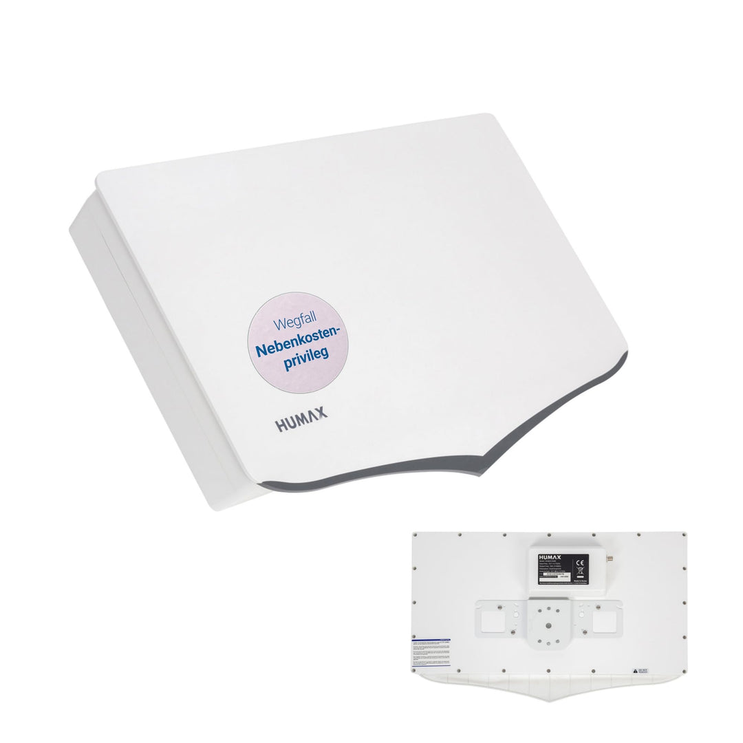 HUMAX Flat H40D Single Flachantenne SAT, Satellitenantenne flach mit Single-LNB, 1 Teilnehmer, einfa