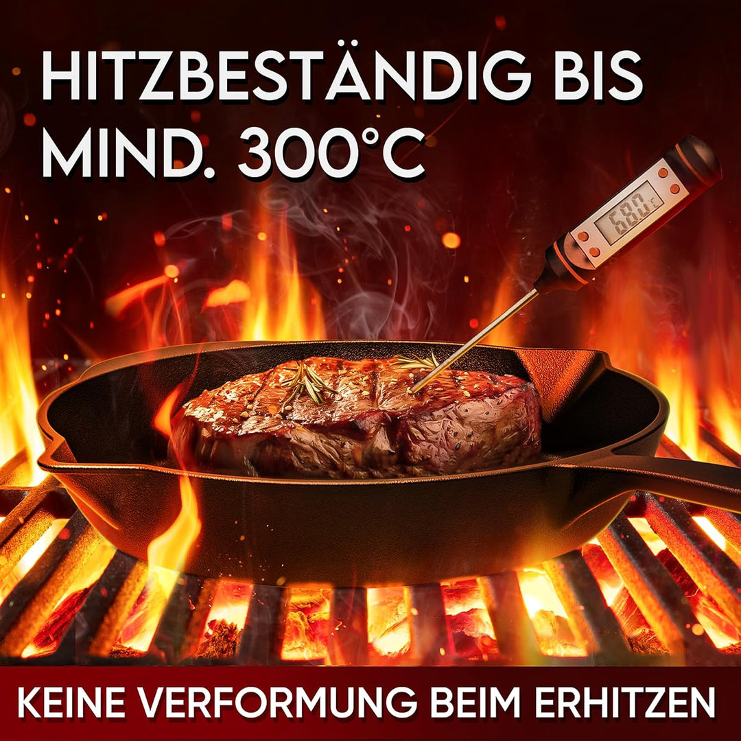 Ungeschliffenes Gusseisenpfanne 26cm–Eingebrannte Pfanne Gusseisen Induktion–Gusspfanne, Steakpfanne