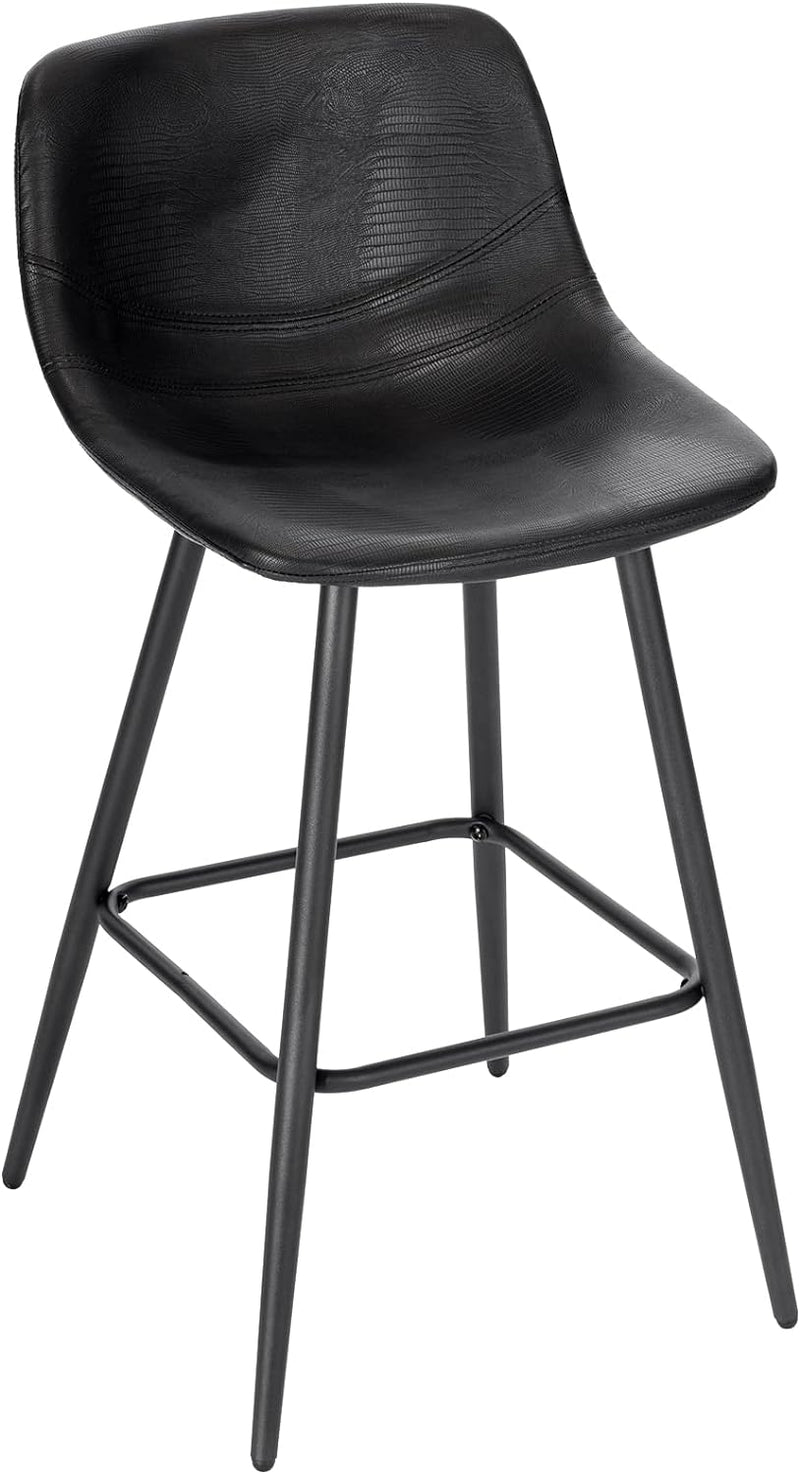 WOLTU Barhocker mit Rückenlehne, Barstuhl mit Sitzhöhe 63 cm, ergonomischer Hocker im Bar, Polsterst