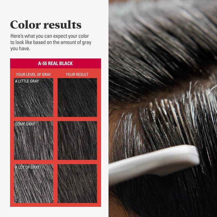 Just for men Per Anhalter gekämmte Haarfarbe für Herren Schwarz