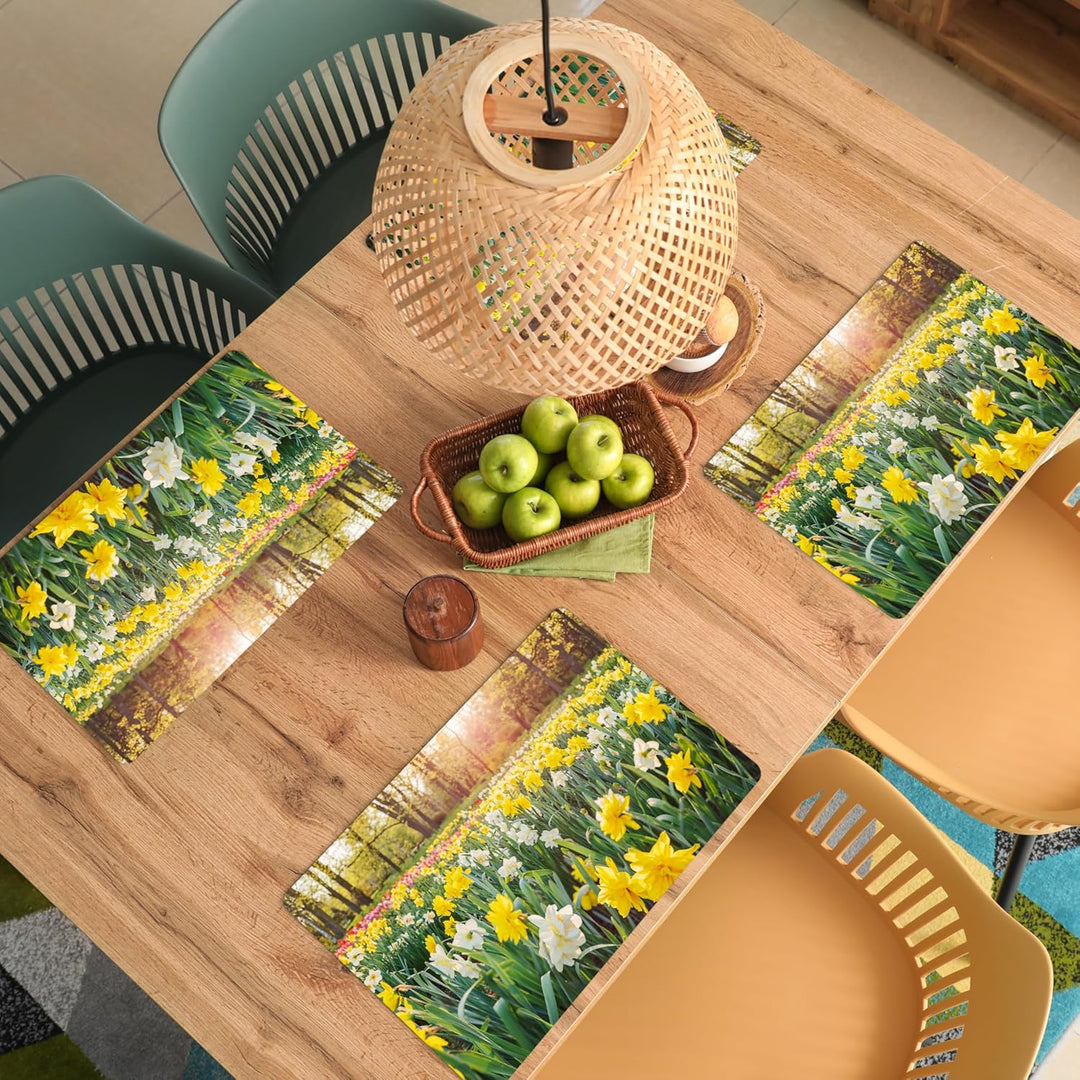 KitchenYeah© Platzsets Abwaschbar 6-Teilig 45x30 cm Tischsets Platzdeckchen Platzset Unterlage Tisch