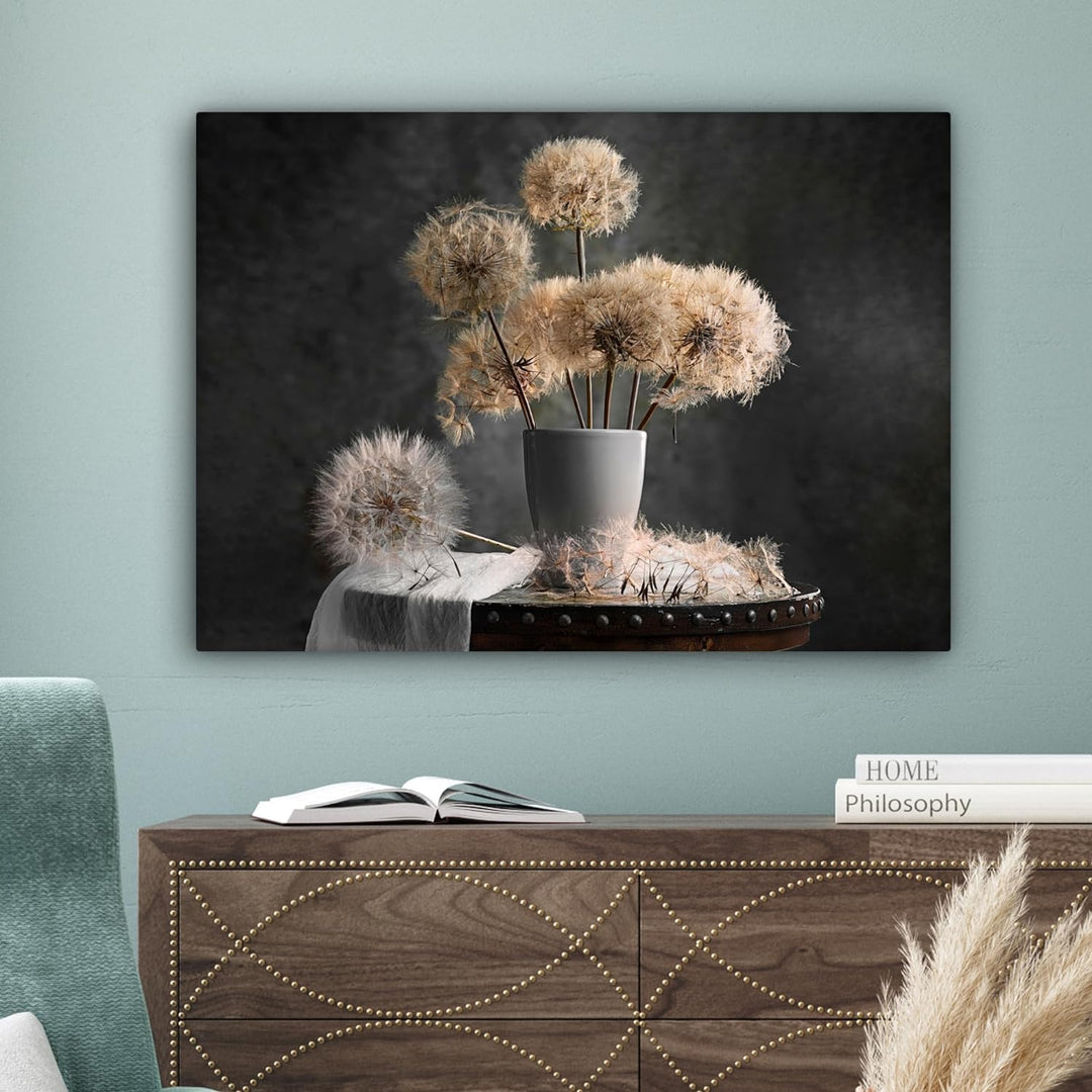 MuchoWow© Leinwand 80x60 cm Deko Schlafzimmer Aesthetic Leinwandbilder Wohnzimmer Gemälde Foto Gesch