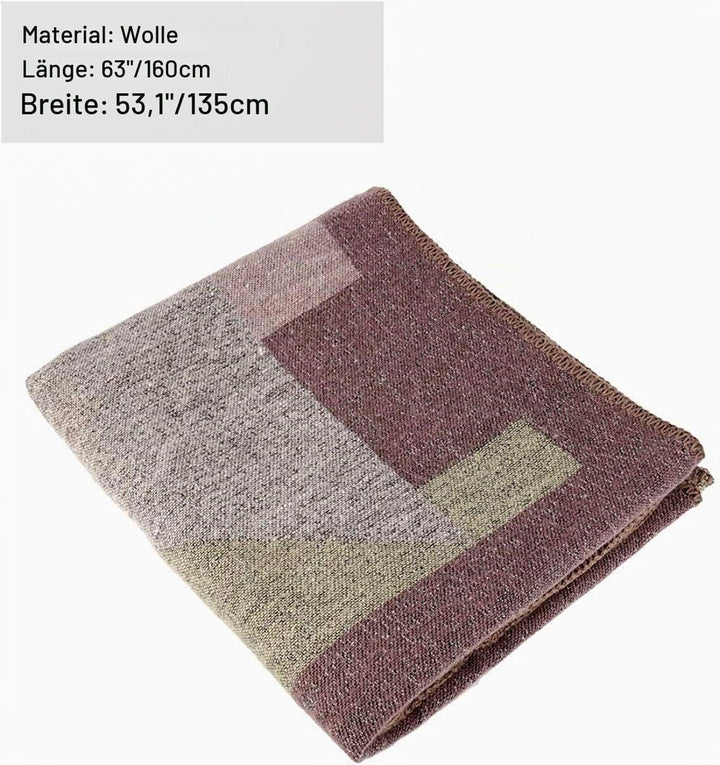 Shmily Girl - Damen Poncho Habe Gestrickt Überdimensionalen Decke Kap-Schal A - Beige Blockfarbe, A