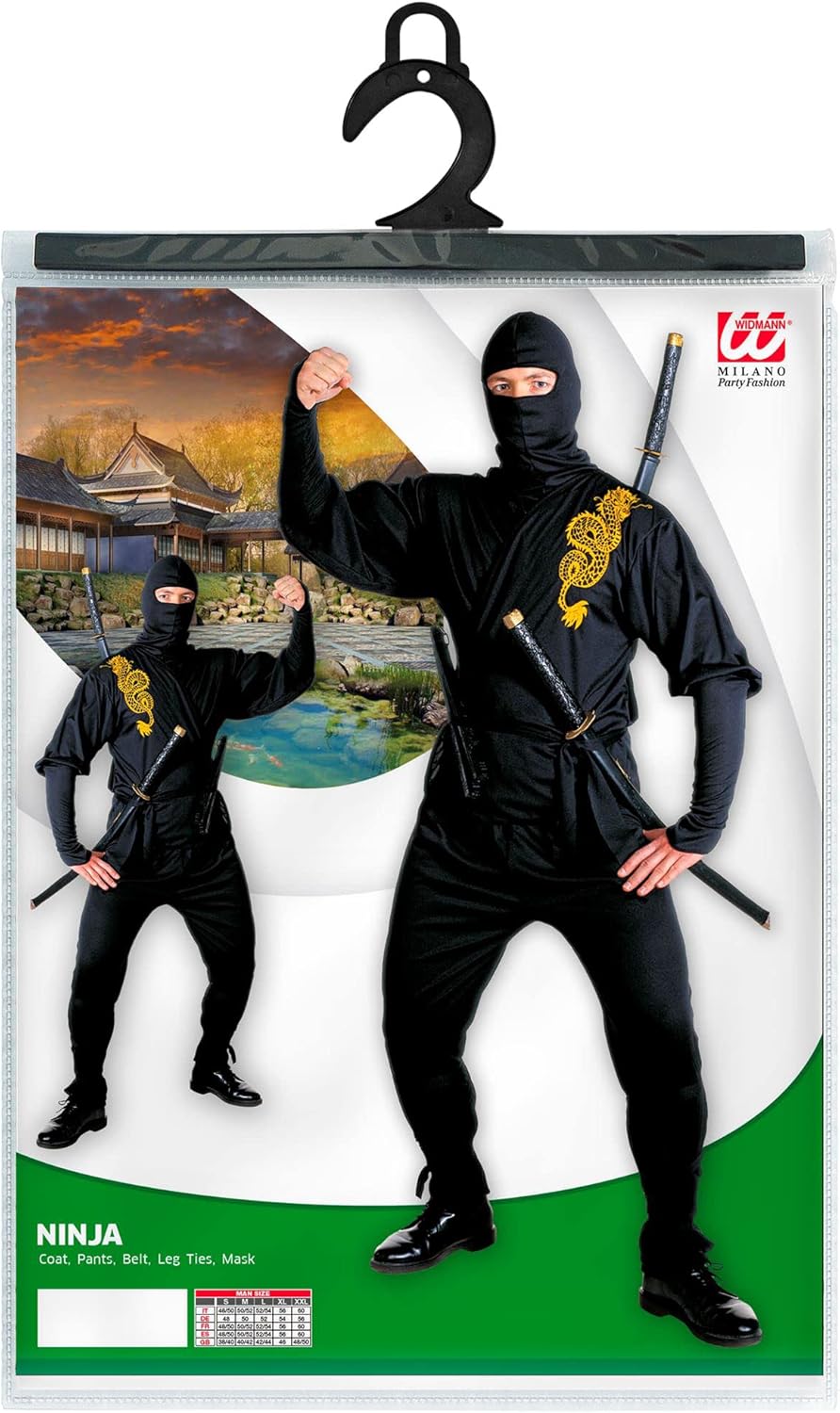 W WIDMANN MILANO Party Fashion - Kostüm Ninja, Samurai, Krieger, japanischer Kämpfer, Fasching, M