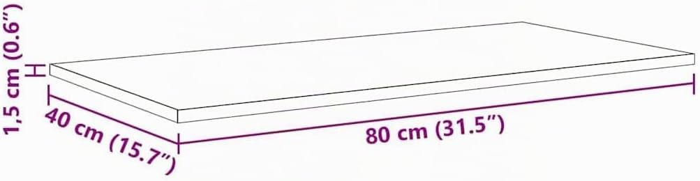 vidaXL Regalbrett 4 pcs Braun 80 x 40 x 1,5 cm Holzwerkstoff, Robuste Bücherregal-Platte, rechteckig