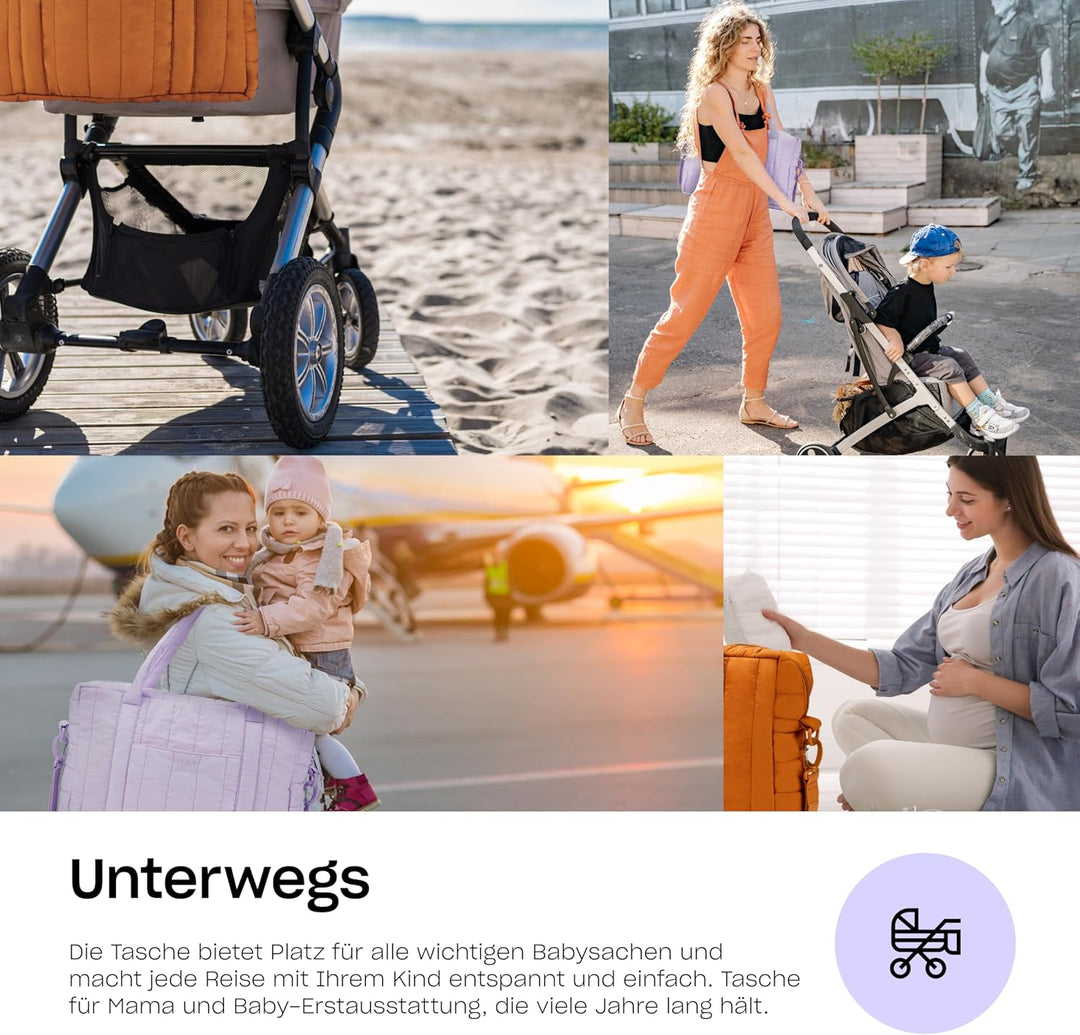 Hylat Baby Wickeltasche – Wickeltasche Kinderwagen, Leichte &amp; Vielseitige Mit Gepolstertem Fach - fu