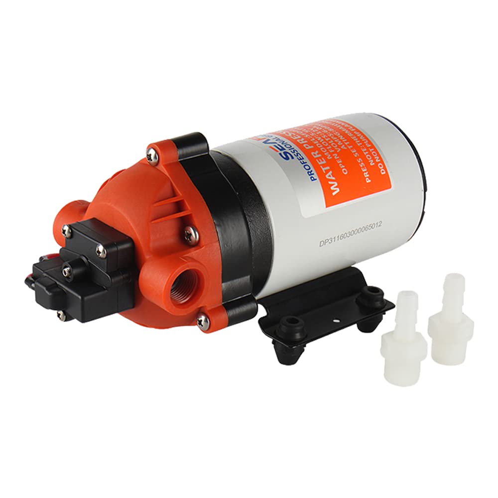 LIGHTEU® Seaflo DC 12V 5.5LPM/1.5GPM 31S 5.5Bar, Max Draw 8.0A, selbstansaugende Hochdruck Membranpu