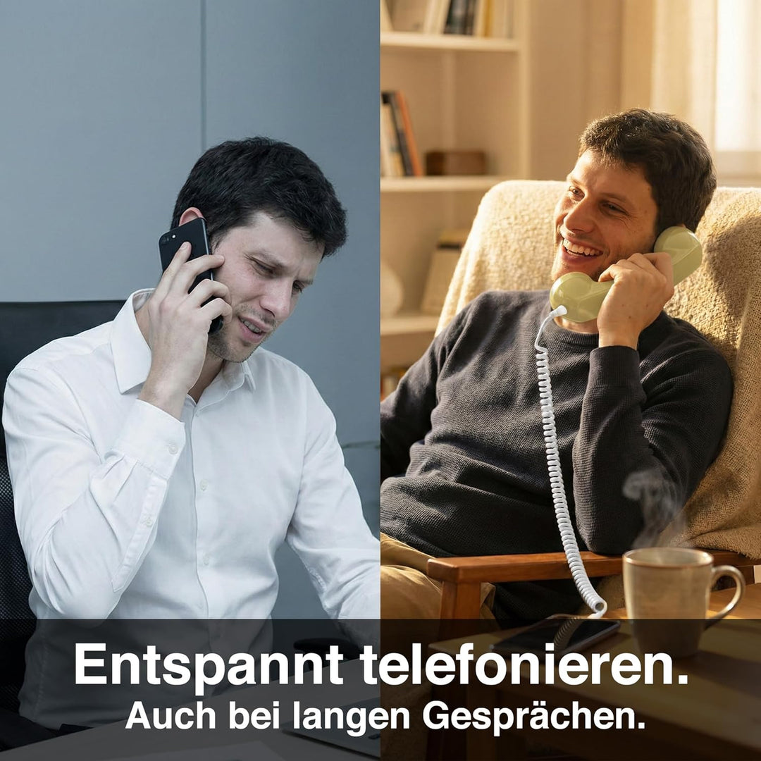 Opis 60s Micro - Retro Handyhörer für Android Smartphones, Tablets, Notebooks und Handys in der Form