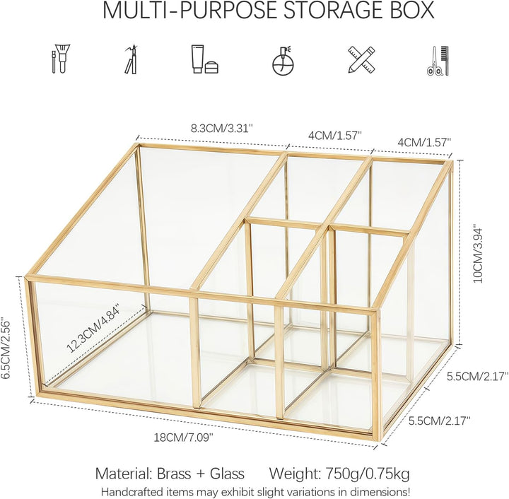 Make up Organizer Gold, Schminktisch Organizer, Pinsel Halterung Make up, Kosmetik Aufbewahrung mit