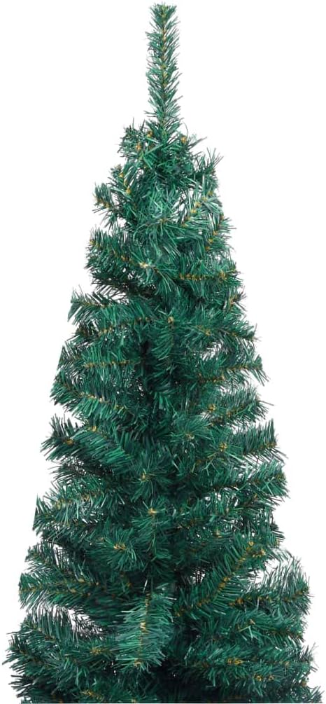 vidaXL Schlanker Künstlicher Weihnachtsbaum mit Ständer Christbaum Tannenbaum Dekobaum Kunstbaum Wei