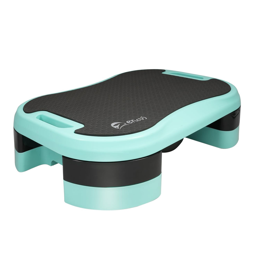 Stepper, Stepper Für Zuhause, Steppbrett mit Weichem Kissen und 2 Höhenverstellbaren Erhöhungen