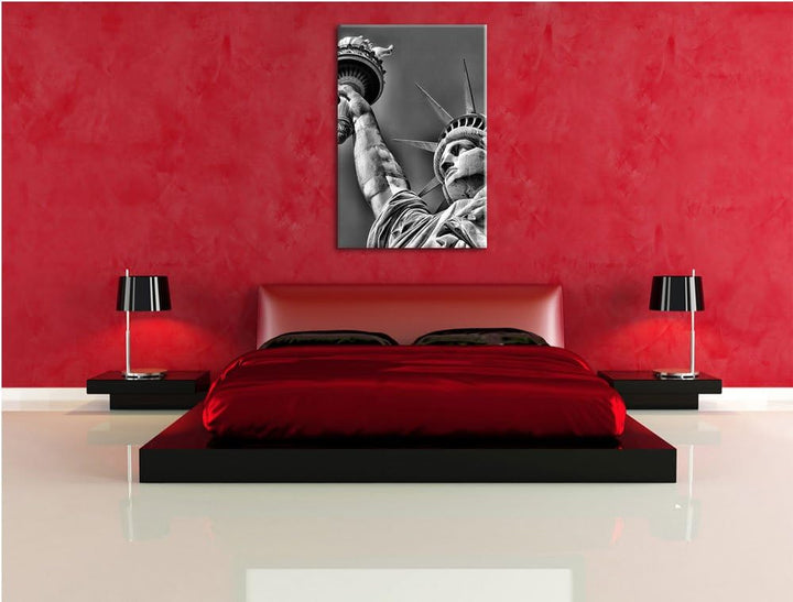 Pixxprint Freiheitsstatue in New York als Leinwandbild/Grösse: 100x70 cm/Wandbild/Kunstdruck/fertig