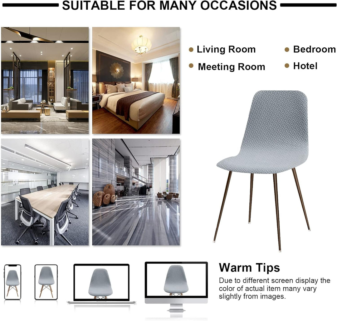 Lydevo Stuhlhussen 4er Esszimmer Strech Stuhlhussen für Esszimmerstühle Universal Waschbar Bezug Stu