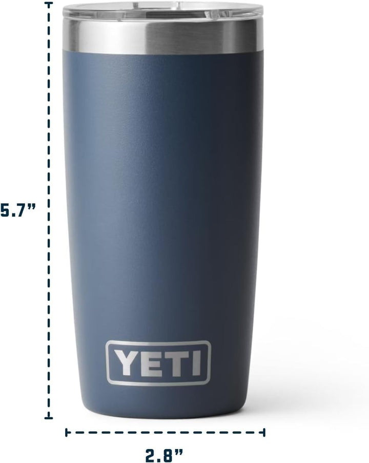 YETI Rambler Thermobecher 10 oz (295 ml) King Crab – Kaffeebecher To Go, Thermotasse mit abnehmbarem