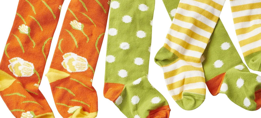 wellyou – Kinder Strumpfhosen Mädchen & Jungen – 3er Set Baby-Strumpfhosen mit Muster – bunte Baumwo