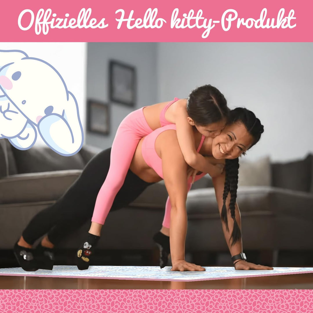 Hello Kitty Offiziell – Kinder Yoga- & Gymnastikmatte Hello Kitty & Cinnamoroll (60 x 150 x 0,5 cm)