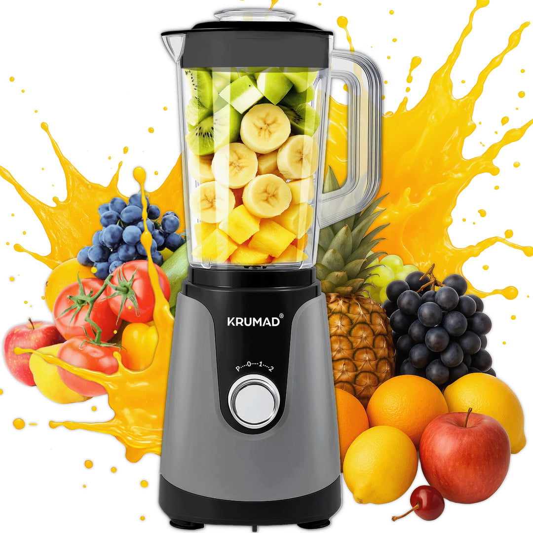 Standmixer 1200W – Hochleistungsmixer mit 1,2 L Tritan-Behälter, 2 Geschwindigkeiten & Pulsfunktion
