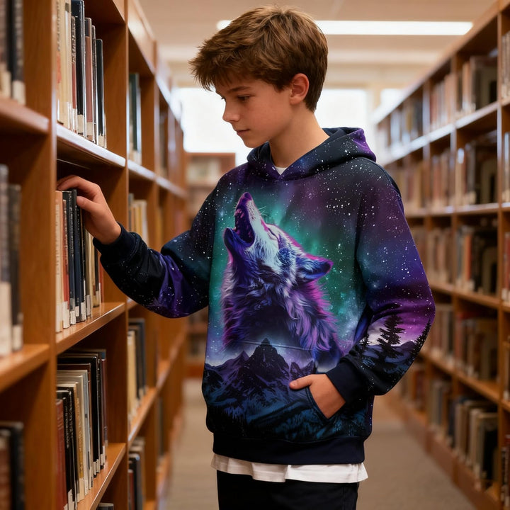 Fanient Kinder Junge Mädchen Hoodies 3D Drucken lebendige Tier Cartoon Grafik Sweatshirt Tasche Pull