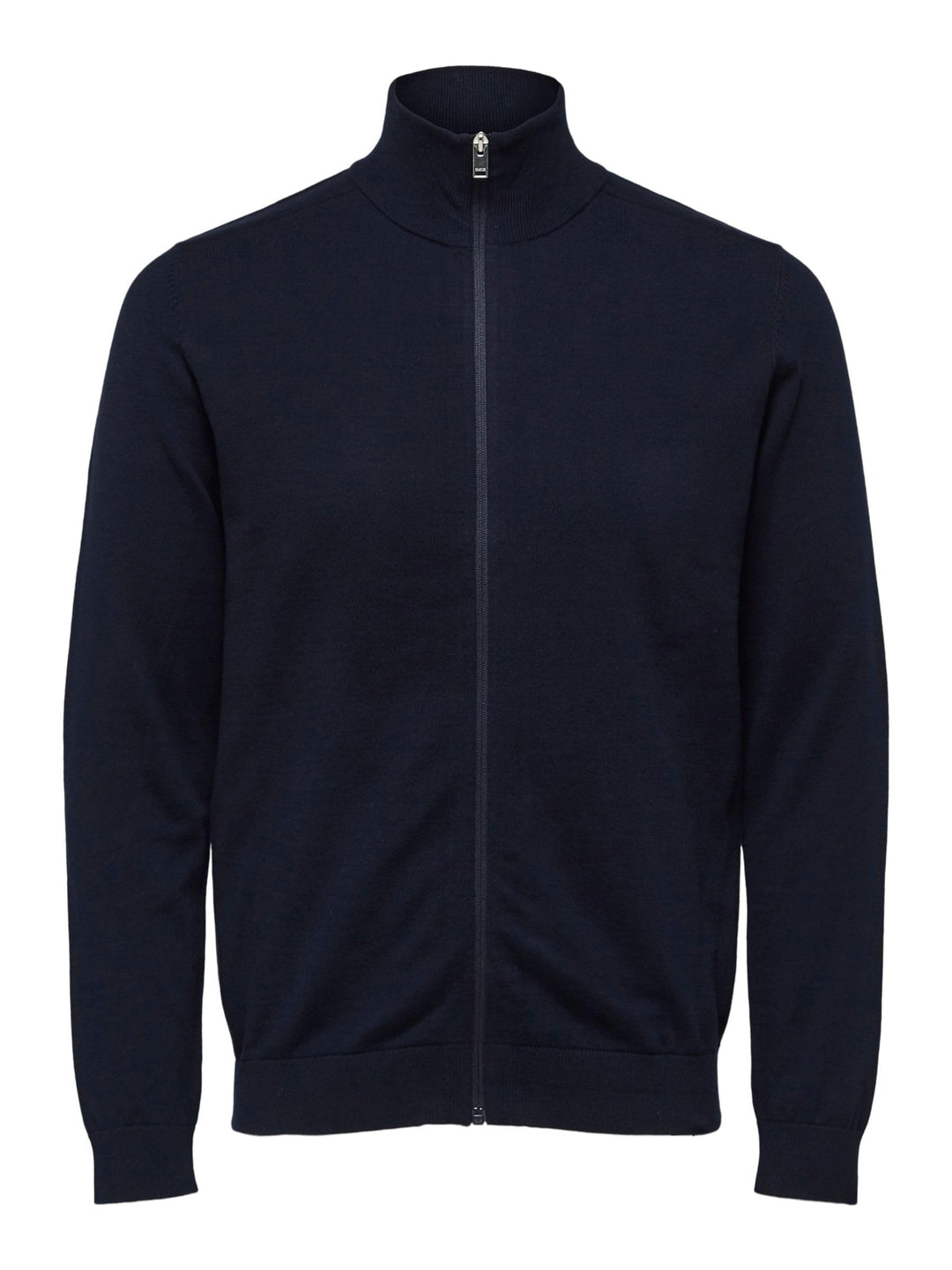 Herren Selected Basic Strickjacke | Einfarbiger Baumwolle Cardigan | SLHBERG Zip Longsleeve Sweatshi