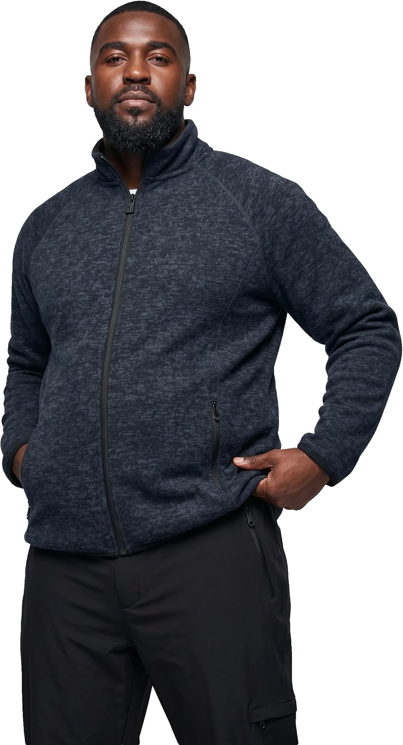 JP 1880 Herren grosse Grössen Übergrössen Menswear L-8XL Jay-PI Strickfleece-Jacke dunkel Marine XLT