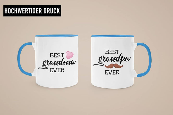Trendation - Beste Oma und Opa Geschenk Set Tassen Weihnachten Geschenke für Grosseltern Geburtstag