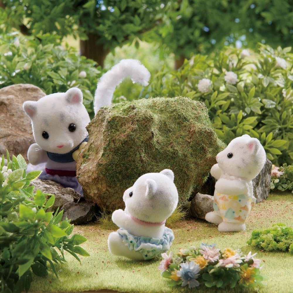Sylvanian Families - 5814 Schneeleoparden Familie, Spielset mit Tierfigur, samtige Tierfiguren, Leop