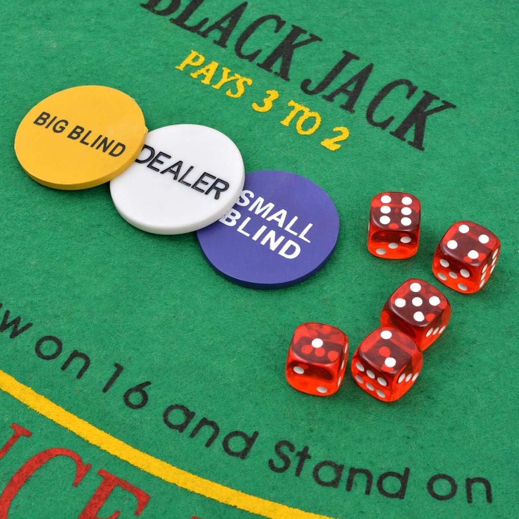 Kombiniertes Poker/Blackjack Set mit 600 Laserchips Pokerset Aluminiumkoffer Mehrfarbig 38 x 36 x 15