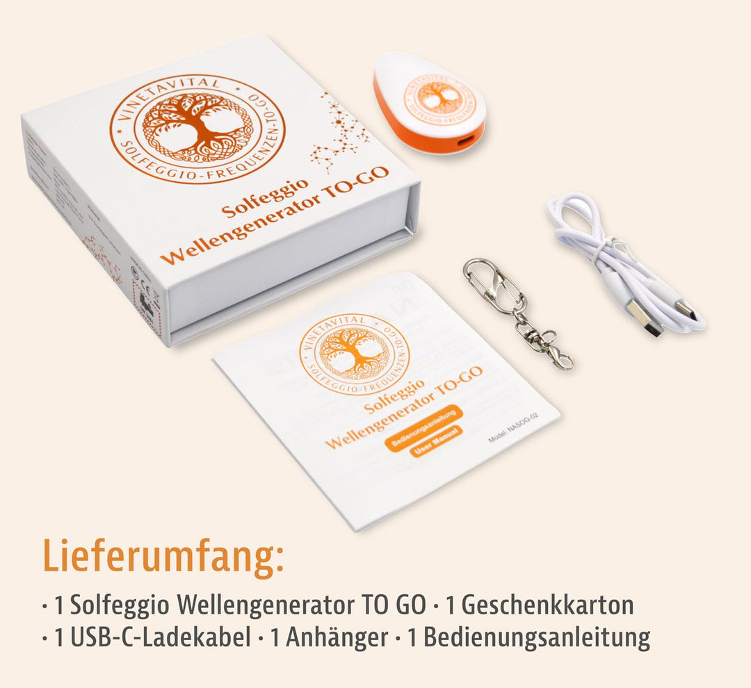Solfeggio Wellengenerator To-Go – Mobiler Frequenzgenerator mit 7 Solfeggio-Frequenzen, kompakt & wi