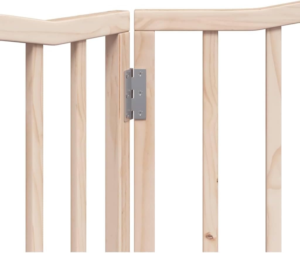 2-TLG. Hundetor faltbar aus Pappelholz 160 cm, freistehend, wetterfest und robust, ideal als Absperr