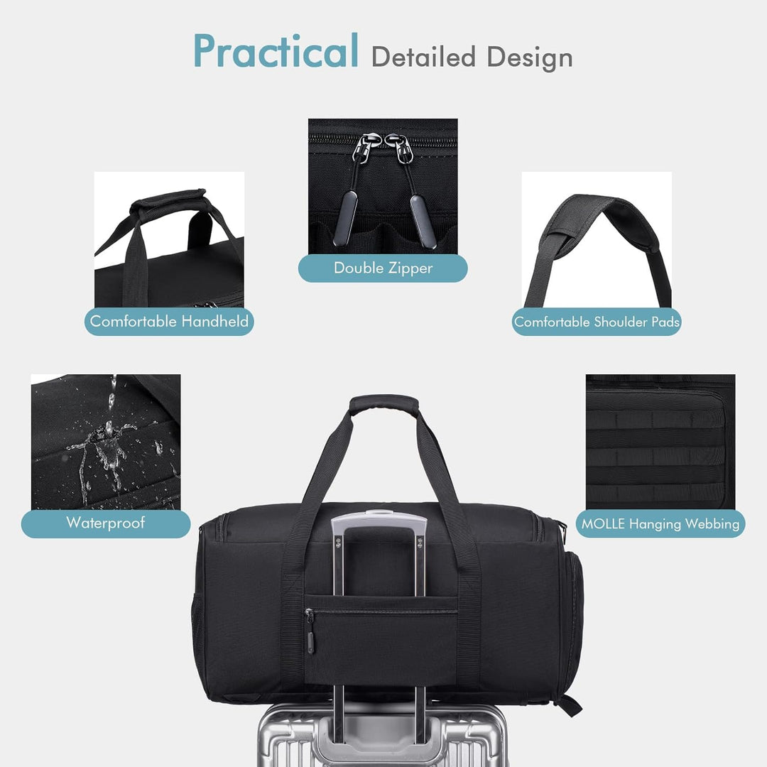 BAGZY Arbeitstasche Herren 55L Taktische Reisetasche Sporttasche mit Rucksackfunktion Einsatztasche