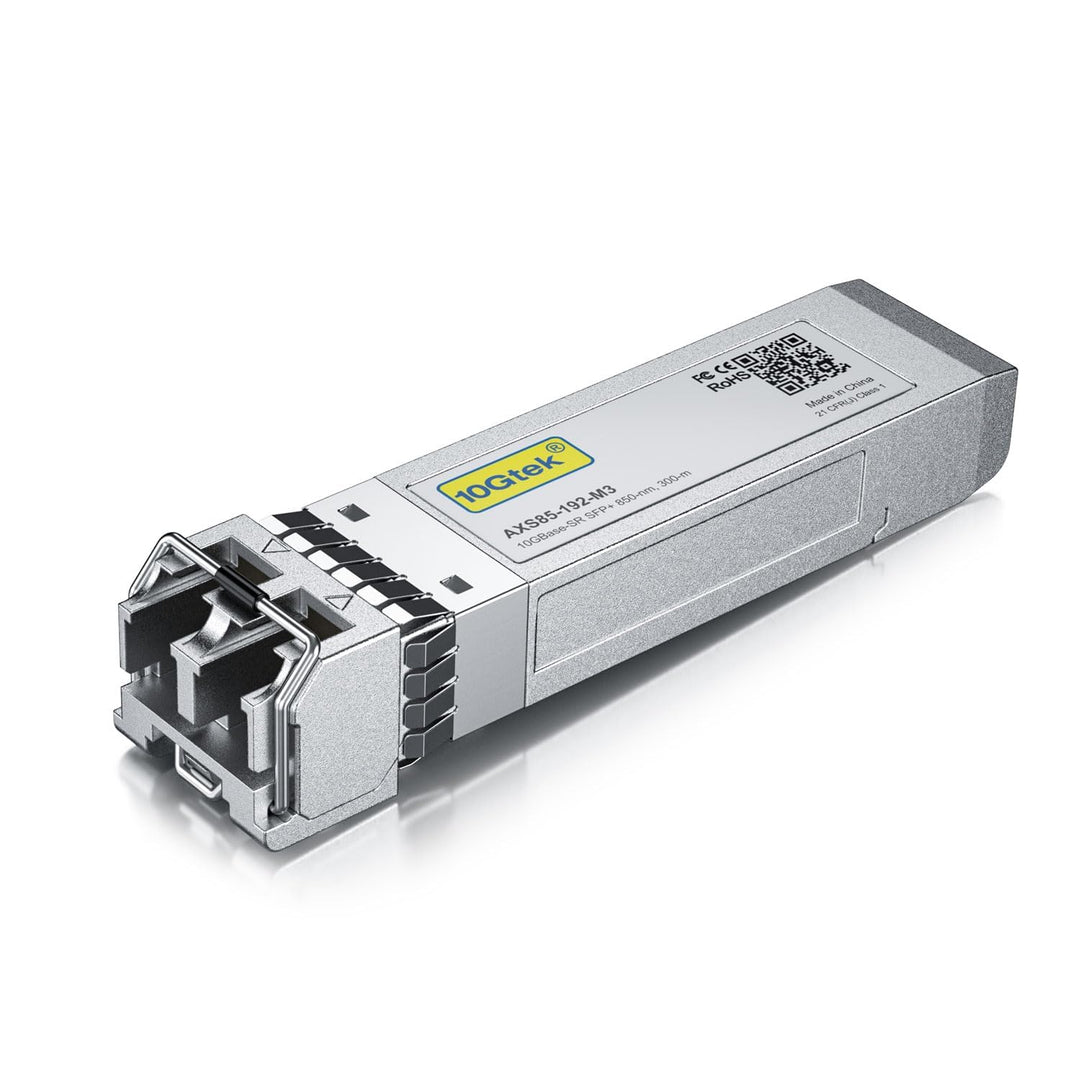 10Gtek Industrial Grade 10GBase-SR SFP+ Transceiver, 10G 850nm MMF, up to 300 Meters, Compatible for