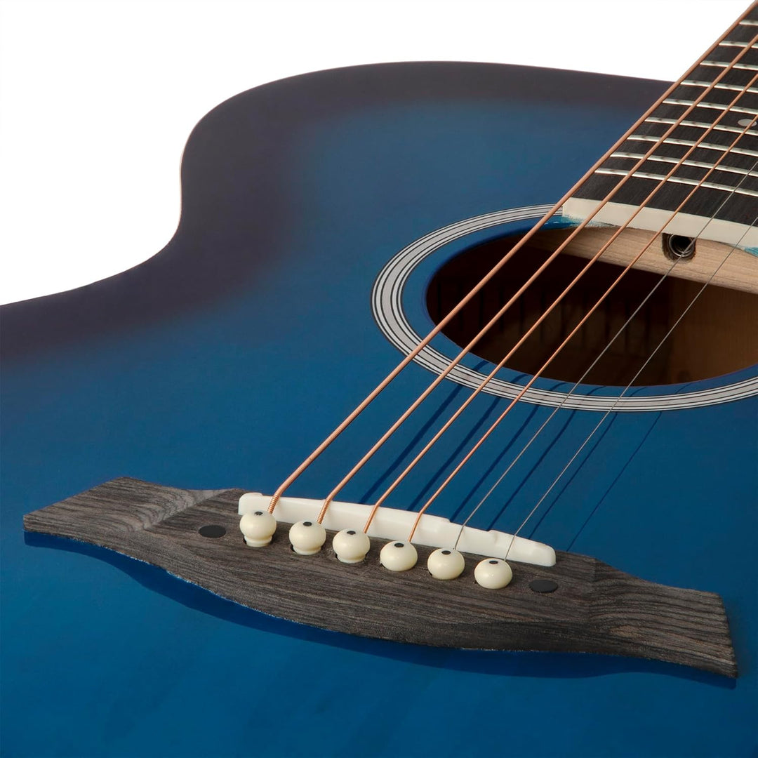 TIGER ACG1-BL34 3/4 Akustikgitarre, mit Stahlsaiten bespannte Small Body Akustikgitarre für das Alte
