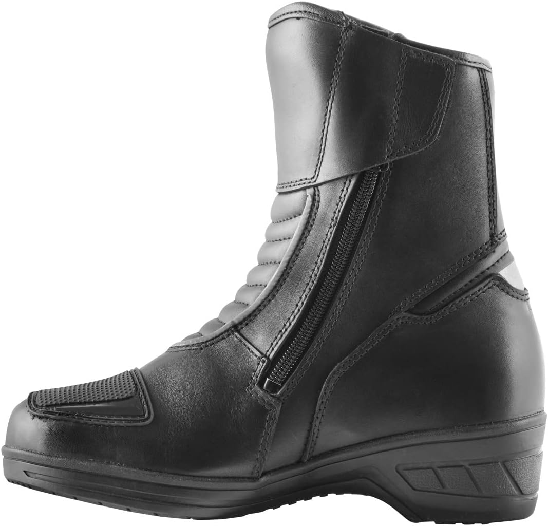 Bogotto Lady Short wasserdichte Damen Motorrad Stiefel, schwarz, 40 Schwarz 40 EU, Schwarz 40 EU