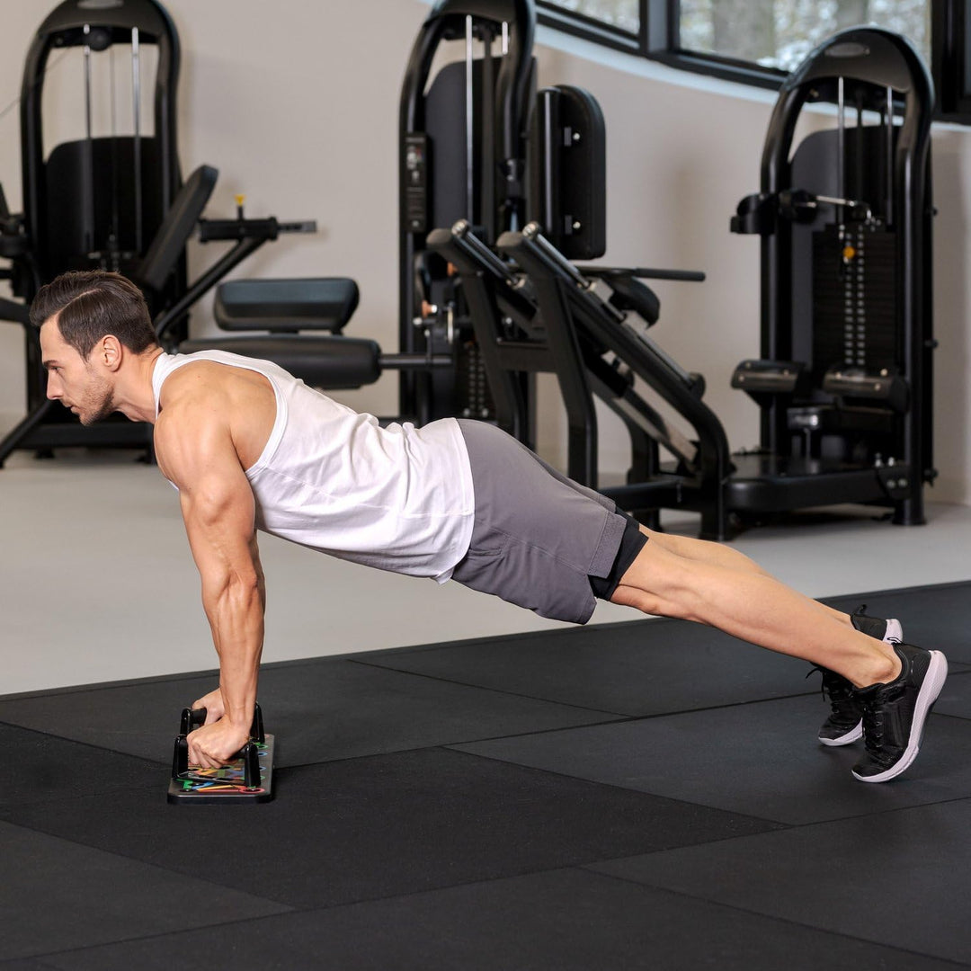 Gymtek Faltbare Liegestütze Brett - Push Up Board mit Liegestützgriffe für Ganzkörper-Training & Eff