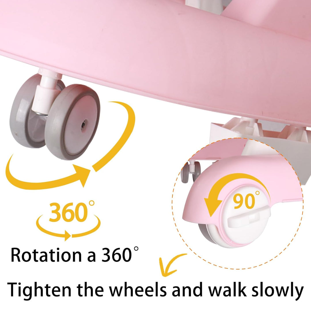OHMG 4-in-1 Lauflernhilfe für Babys mit interaktivem Multiaktivitätstablett mit abnehmbarer Musik, h