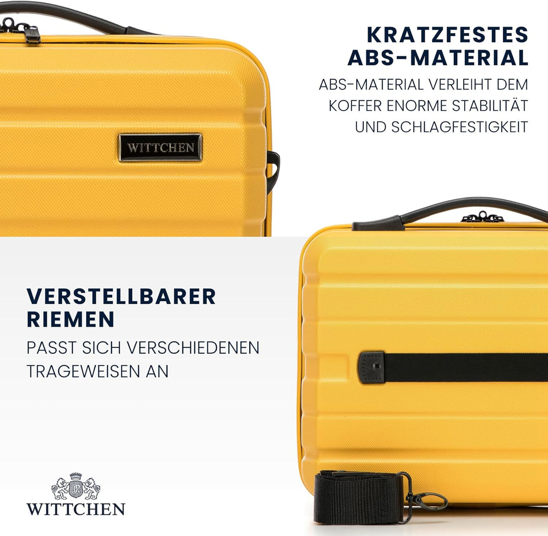 WITTCHEN COMODO Line Koffer Handgepäck Gepäck-Set aus ABS Teleskopgriff TSA Schloss 4 Doppelräder Ge