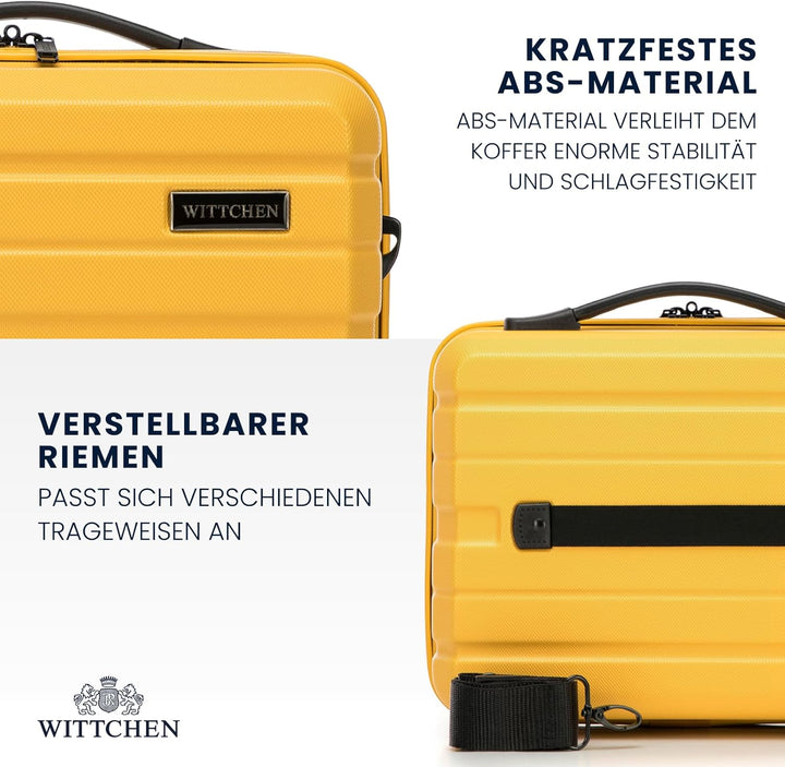 WITTCHEN COMODO Line Koffer Handgepäck Gepäck-Set aus ABS Teleskopgriff TSA Schloss 4 Doppelräder Ge