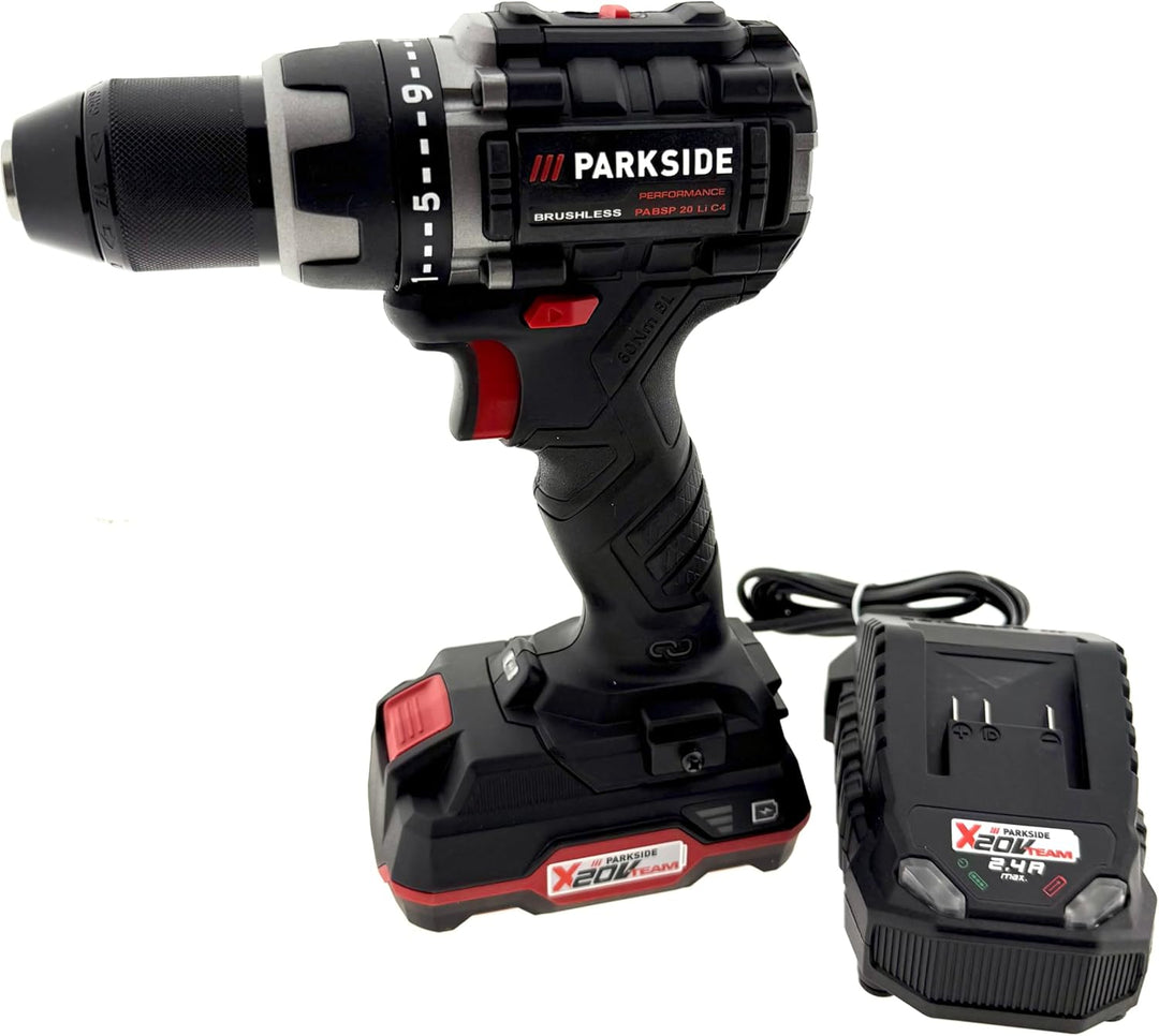 PARKSIDE PERFORMANCE Akku-Bohrschrauber PABSP 20 Li C4, 20V, 60 Nm, 2-Gang, Brushless Motor, inkl. A