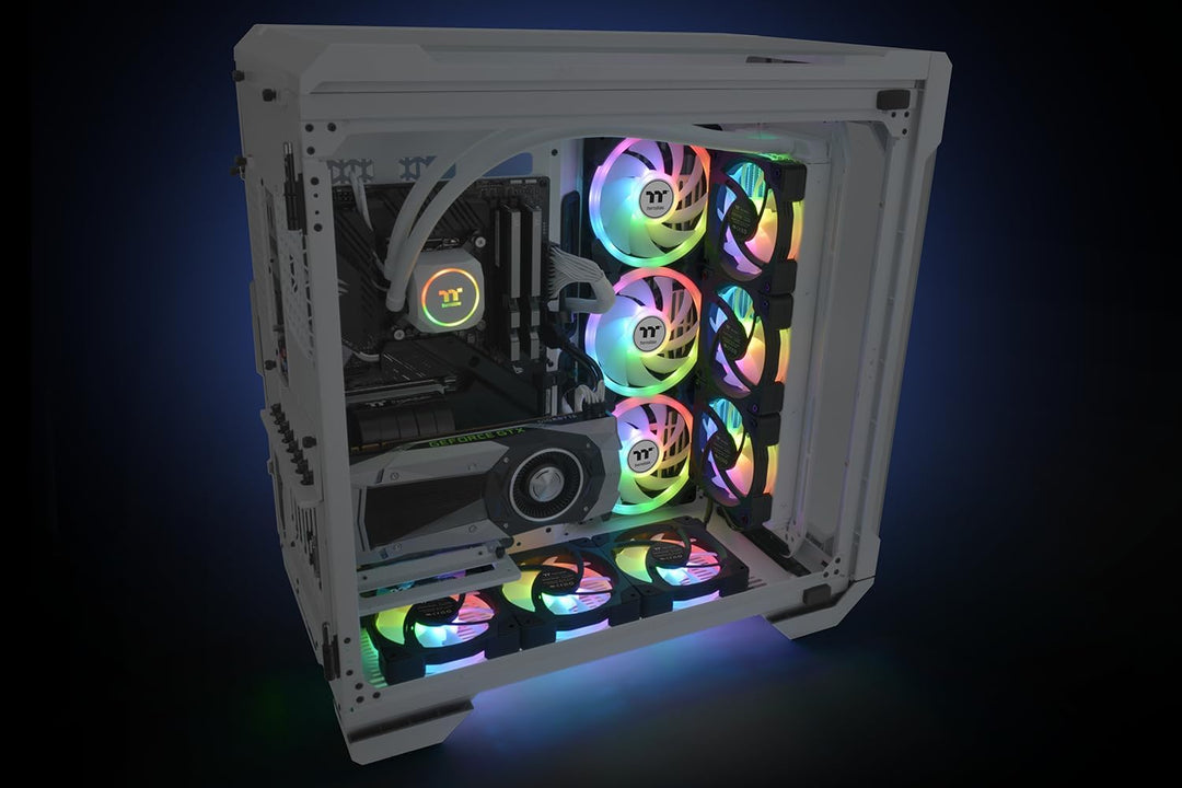 Thermaltake SWAFAN EX12 ARGB PC Cooling Fan White TT Premium Edition 3 Fan Pack 120mm Weiss, 120mm W