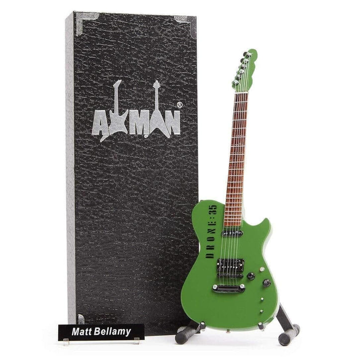 Matt Bellamy Miniatur-Gitarren-Nachbildung – Musikgeschenke – Handgefertigte Ornamentskala 1/4 – ink