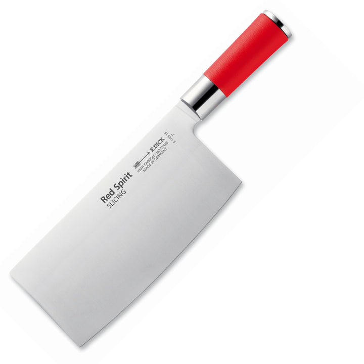F. DICK Chinesisches Kochmesser, Red Spirit (Messer mit Klinge 18 cm, X55CrMo14 Stahl, nichtrostend,