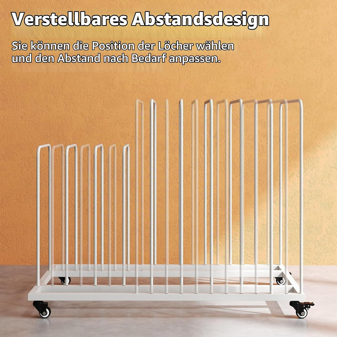 uyoyous Mobile Kunst-Trockengestell 85×69×44cm Trockengestell für Kunst Einstellbares Intervall Kuns